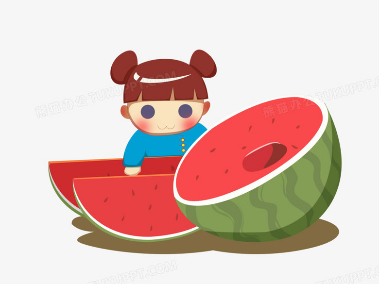 西瓜动漫图片，夏日友情的甜蜜时光